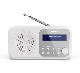 Sharp DR-P420(WH) Tokyo Portable Digital Radio, FM/DAB/DAB+, Bluetooth 5.0, USB or Battery Powered, Snowy White Sharp | White | DR-P420(WH) | Tokyo Portable Digital Radio | USB port | Bluetooth | FM radio | Headphone out