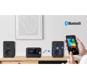 Sharp XL-B520D(BK) Tokyo Hi-Fi Micro System 2.0, FM/DAB/DAB+/USB, CD, Bluetooth 5.0, Aux-in, Black | Sharp | Tokyo Hi-Fi Micro System 2.0 | XL-B520D(BK) | Black | USB port | AUX in | Bluetooth | CD player | FM radio