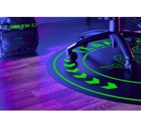 Razer Team Razer Floor Mat 100% Recycled Polyester Velvet/100% Recycled Non-woven Fabric | Floor Rug | Black/Green
