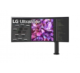 LG | Curved Monitor with Ergo Stand | 38WQ88C-W | 38 " | IPS | UHD | 21:9 | Warranty  month(s) | 5 ms | 300 cd/m² | HDMI ports quantity 2 | 60 Hz