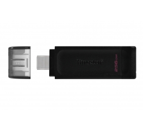 Kingston | USB Flash Drive | DataTraveler 70 | 256 GB | USB 3.2 Gen 1 Type-C | Black