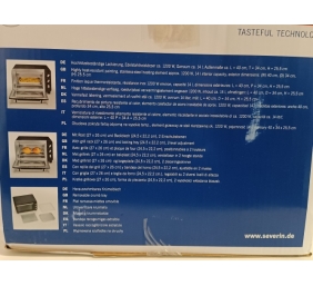 Ecost prekė po grąžinimo Severin iki 2064 kepimo ir skrudinimo krosnis, 1200 W, įskaitant. Kepimo gr