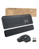Logitech MX Keys Combo for Business Gen 2 Belaidė klaviatūra + pelė +Atrama riešui, US Int, Graphite
