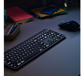 Logitech MX Keys Combo for Business Gen 2 Belaidė klaviatūra + pelė +Atrama riešui, US Int, Graphite