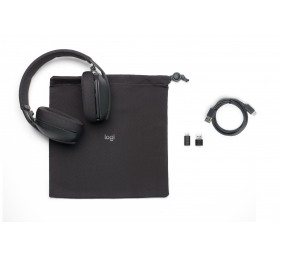 Logitech Zone Vibe Wireless MS Teams Belaidės ausinės, USB-C Bluetooth receiver, Graphite
