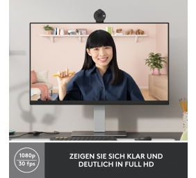 Internetinė kamera Logitech Brio 300 (960-001436) Full HD, Graphite