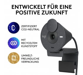 Internetinė kamera Logitech Brio 300 (960-001436) Full HD, Graphite