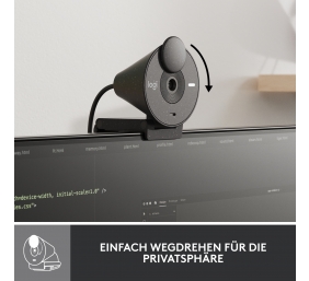 Internetinė kamera Logitech Brio 300 (960-001436) Full HD, Graphite