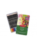 Spalvotų pieštukų rinkinys Derwent Academy, 12 spalvų, metalinėje dėžutėje