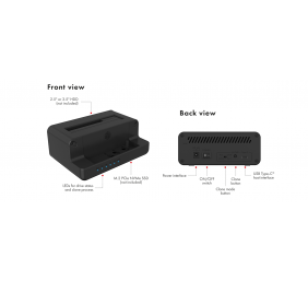 Raidsonic | Icy Box | IB-2914MSCL-C31 Docking and cloning station for M.2 NVMe SSD & 2.5''/3.5'' SATA SSD/HDD