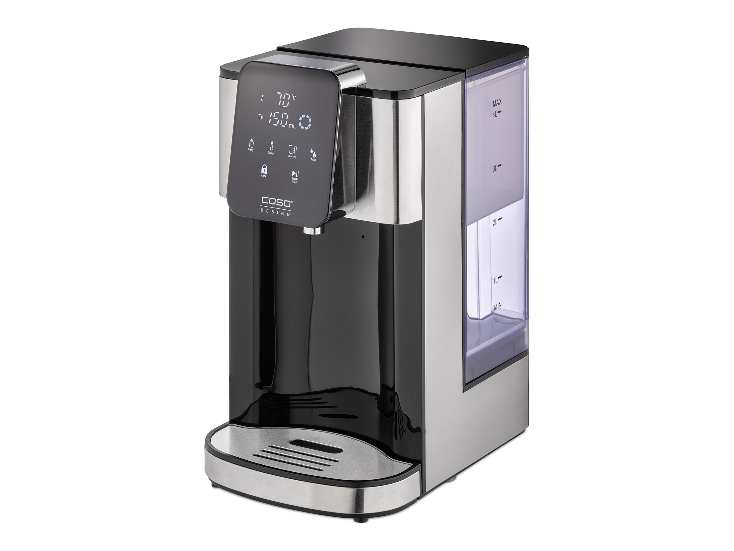 Caso | Turbo Hot Water Dispenser | HW 1660 | Water Dispenser | 2600 W | 4 L | Plastic/Stainless Steel | Black/Stainless Steel