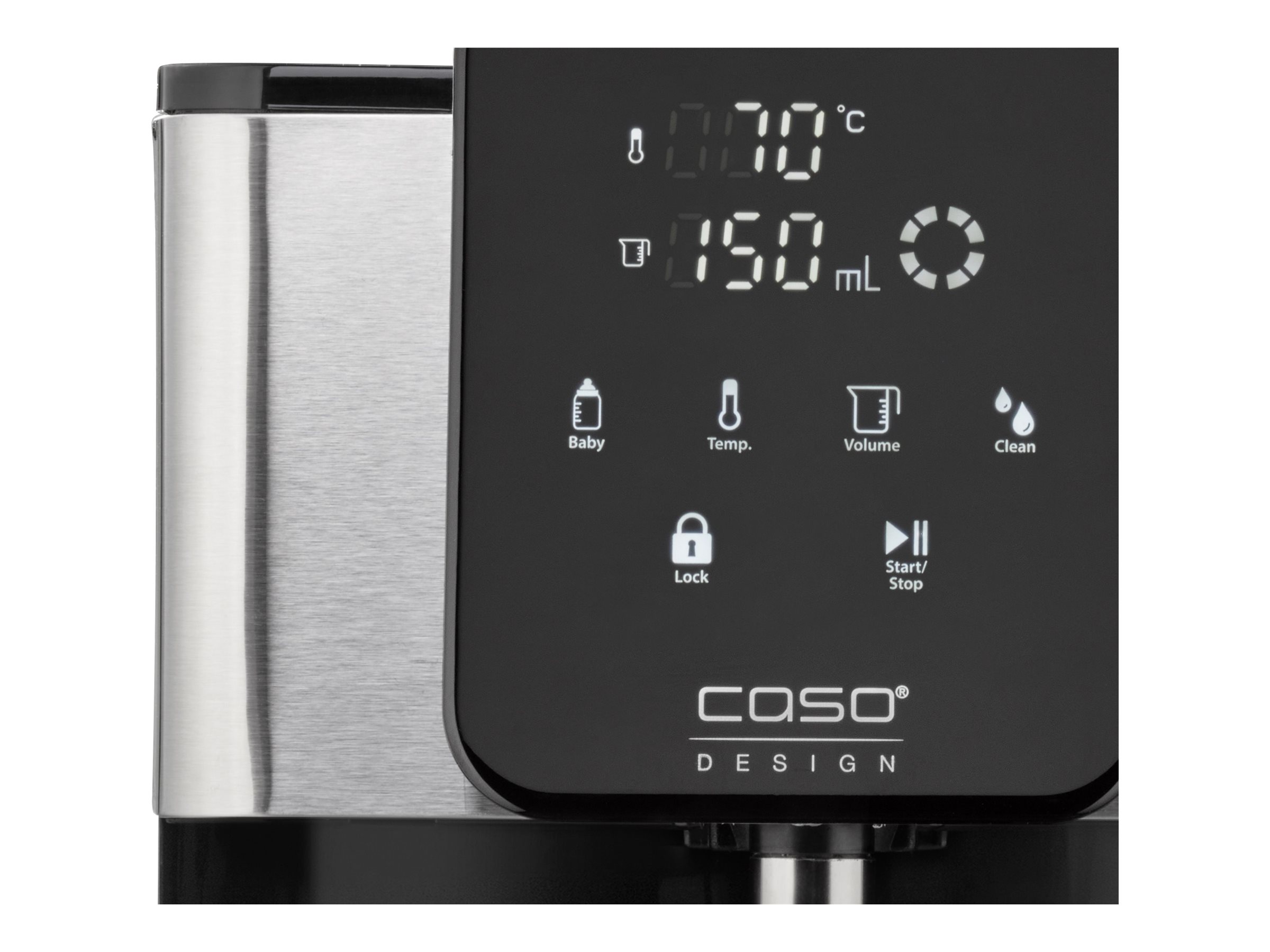 Caso | Turbo Hot Water Dispenser | HW 1660 | Water Dispenser | 2600 W | 4 L | Plastic/Stainless Steel | Black/Stainless Steel