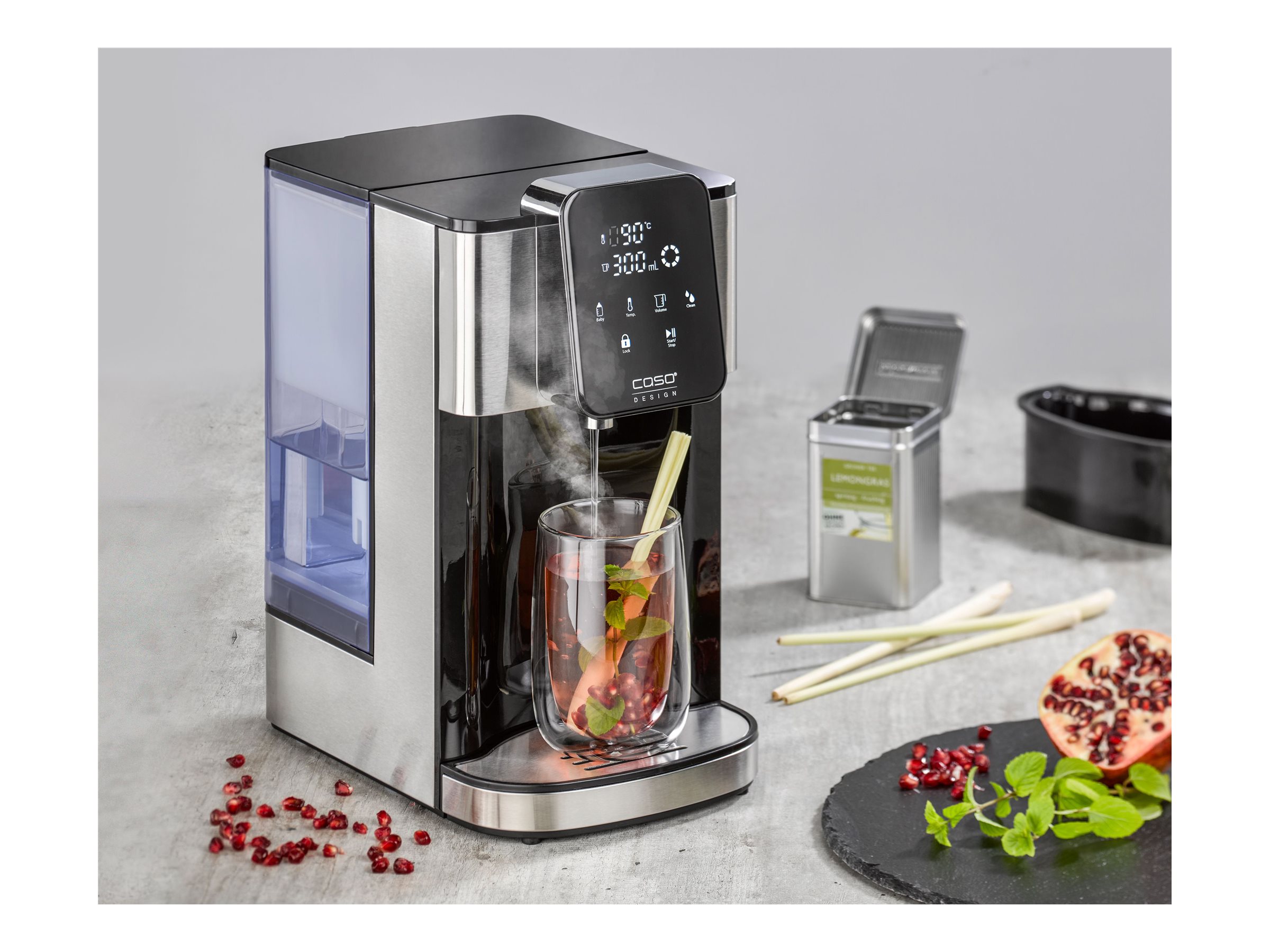 Caso | Turbo Hot Water Dispenser | HW 1660 | Water Dispenser | 2600 W | 4 L | Plastic/Stainless Steel | Black/Stainless Steel