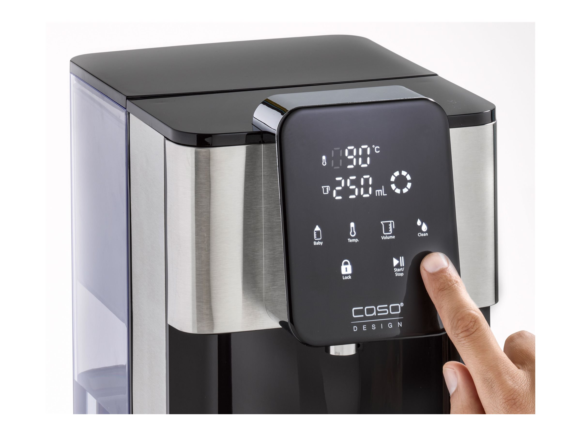 Caso | Turbo Hot Water Dispenser | HW 1660 | Water Dispenser | 2600 W | 4 L | Plastic/Stainless Steel | Black/Stainless Steel