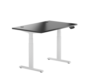 Reguliuojamo aukščio stalas Up Up Thor baltas, stalviršis M juodas