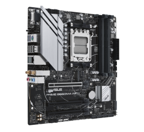 Asus | PRIME B650M-A WIFI II | Processor family AMD | Processor socket AM5 | DDR5 DIMM | Memory slots 4 | Supported hard disk drive interfaces 	SATA, M.2 | Number of SATA connectors 4 | Chipset  AMD B650 | mATX
