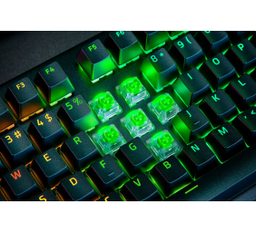 Razer BlackWidow V4 Pro Žaidimų klaviatūra laidinė, USB QWERTY, US, Green Switch, Juoda