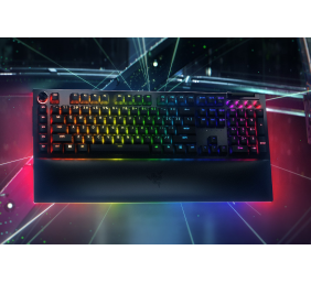 Razer BlackWidow V4 Pro Laidinė žaidimų klaviatūra RGB, Yellow Linear Switch, US, Juoda