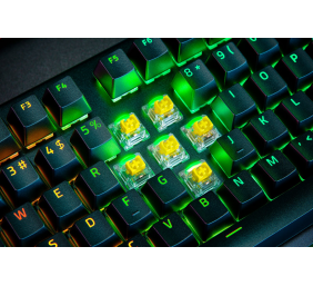 Razer BlackWidow V4 Pro Laidinė žaidimų klaviatūra RGB, Yellow Linear Switch, US, Juoda