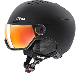 Ecost prekė po grąžinimo uvex Unisex Unisex Adults, Wanted Visor Ski Helmet, Black mat, 5