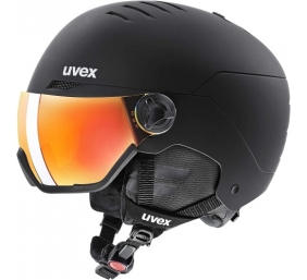 Ecost prekė po grąžinimo uvex Unisex Unisex Adults, Wanted Visor Ski Helmet, Black mat, 5