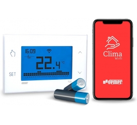 Ecost prekė po grąžinimoVEMER VE788600 TUO WiFi akumuliatorinis termostatas šildymui Smart