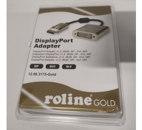 Ecost prekė po grąžinimo ROLINE GOLD 4K DPDVI adapteris Active v1.2 DP ST DVI BU, mažmeni