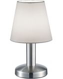 Ecost prekė po grąžinimo Trio Leuchten 599600101 stalo lemputė, matinis nikelis su audini