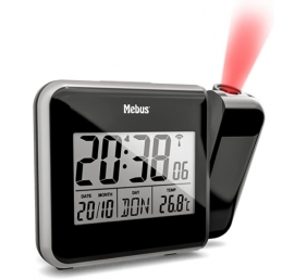 Ecost prekė po grąžinimo Mebus 42425 belaidžio aliarmo laikrodis su projekcija ir termomet