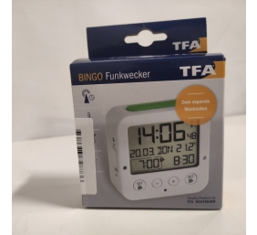 Ecost prekė po grąžinimo TFA Dostmann 60.2528.01 Bingo Radijo bangomis valdomas žadintuva