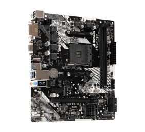 ASRock B450M-HDV R4.0 Processor family AMD, Processor socket AM4, DDR4 DIMM, Memory slots 2, Supported hard disk drive interfaces 	SATA, M.2, Number of SATA connectors 4, Chipset AMD Promontory B450, Micro ATX