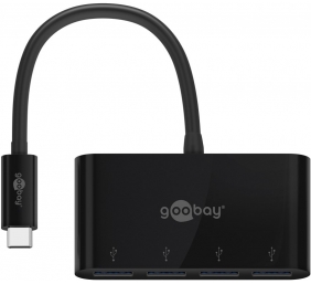 Goobay | 4-Port USB-C Multiport Adapter | 61073 | Type-C | USB-A