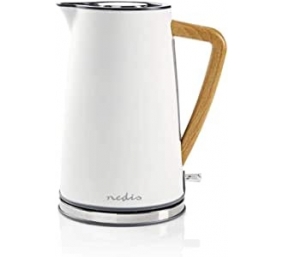 Ecost prekė po grąžinimo Nedis KAWK510EWT virdulys | 1,7 l | Soft Touch | Balta