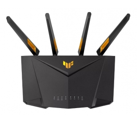 Wireless Wifi 6 AX4200 Dual Band Gigabit Router, UK | TUF-AX4200 | 802.11ax | 3603+574 Mbit/s | 10/100/1000 Mbit/s | Ethernet LAN (RJ-45) ports 4 | Mesh Support Yes | MU-MiMO Yes | 3G/4G data sharing | Antenna type External | 1 x USB 3.2 Gen 1 | 36 month(