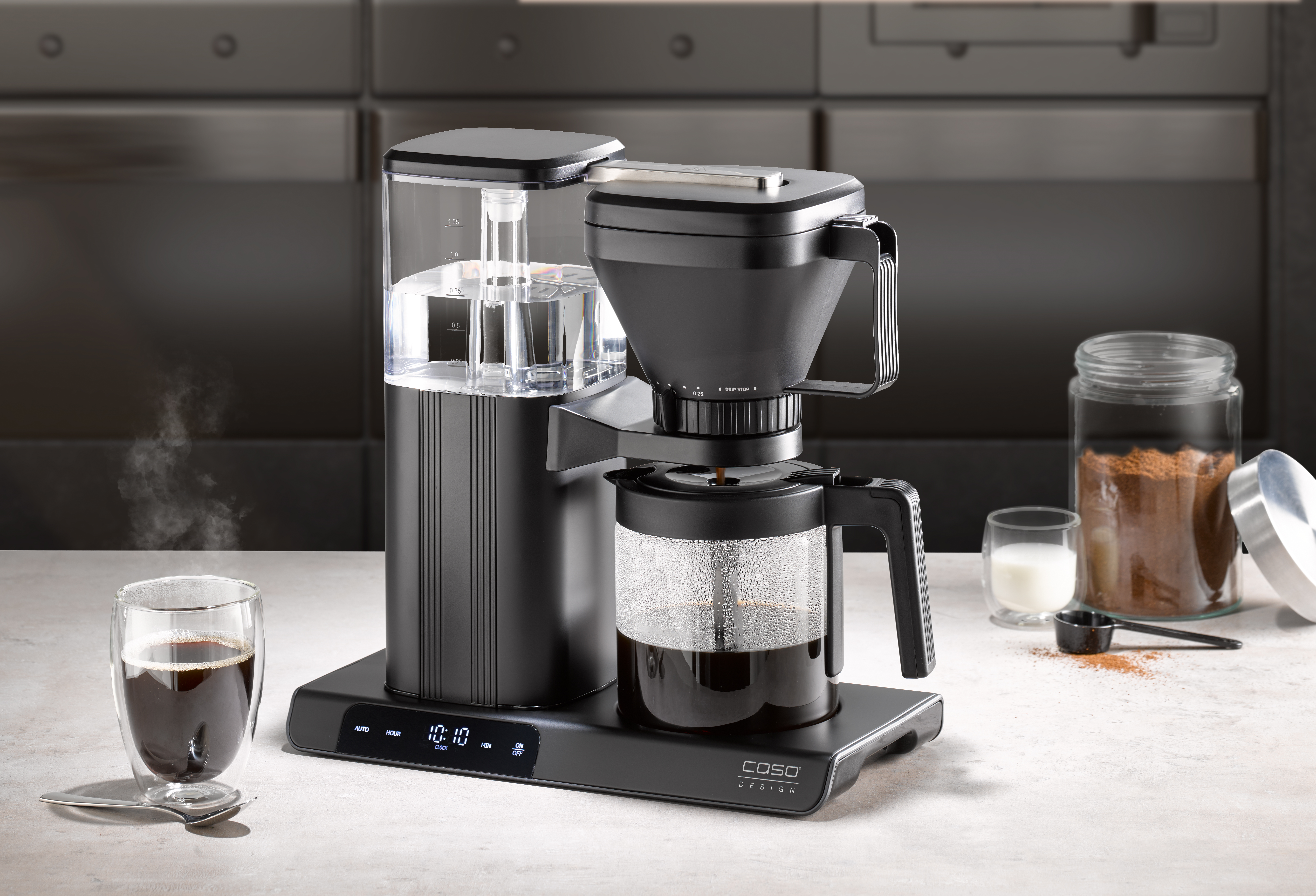 Caso | Design Coffee Maker | Aroma Sense | Pump pressure Not applicable bar | Manual | 1550 W | Black