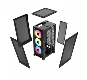 Corsair | RGB AIRFLOW PC Case | 2000D | Black | Mini-ITX | Power supply included No | SFX