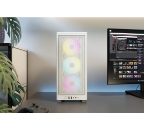 Corsair | RGB AIRFLOW PC Case | 2000D | White | Mini-ITX | Power supply included No | SFX