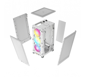 Corsair | RGB AIRFLOW PC Case | 2000D | White | Mini-ITX | Power supply included No | SFX