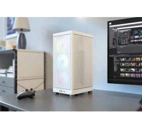 Corsair | RGB AIRFLOW PC Case | 2000D | White | Mini-ITX | Power supply included No | SFX