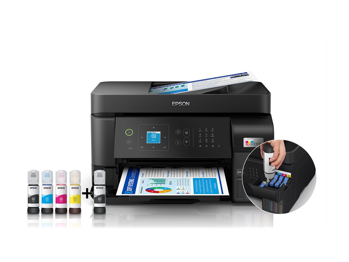 Epson Multifunctional printer | EcoTank L5590 | Inkjet | Colour | Inkjet Multifunctional Printer | A4 | Wi-Fi | Black