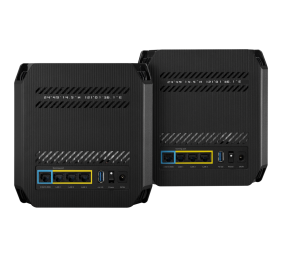 Wifi 6 802.11ax Tri-band Gigabit Gaming Mesh System | GT6 ROG Rapture (2-Pack) | 802.11ax | 574+4804+4804 Mbit/s | 10/100/1000 Mbit/s | Ethernet LAN (RJ-45) ports 3 | Mesh Support Yes | MU-MiMO Yes | No mobile broadband | Antenna type Internal