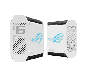 Wifi 6 802.11ax Tri-band Gigabit Gaming Mesh System | GT6 ROG Rapture (2-Pack) | 802.11ax | 574+4804+4804 Mbit/s | 10/100/1000 Mbit/s | Ethernet LAN (RJ-45) ports 3 | Mesh Support Yes | MU-MiMO Yes | No mobile broadband | Antenna type Internal