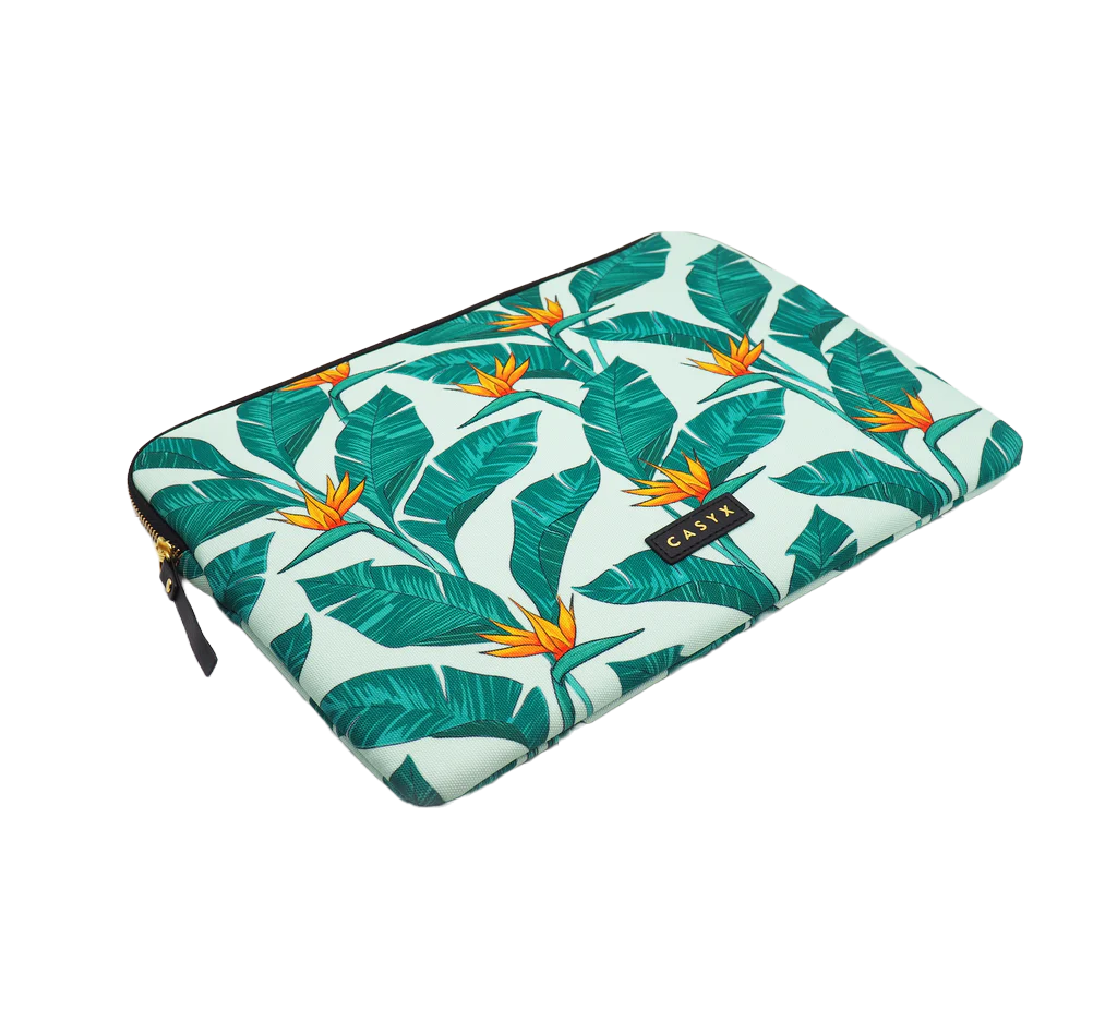 Casyx | SLVS-000008 | Casyx for MacBook | Fits up to size 13 ”/14 " | Sleeve | Birds of Paradise | Waterproof