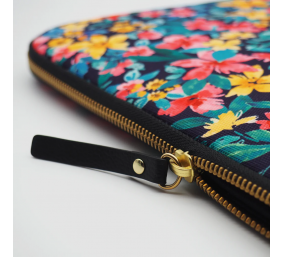 Casyx | Fits up to size 13 ”/14 " | Casyx for MacBook | SLVS-000023 | Sleeve | Canvas Flowers Dark | Waterproof