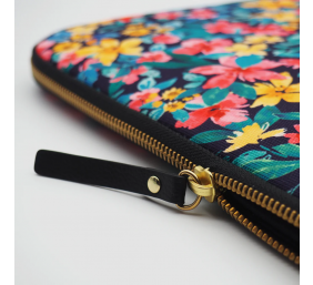Casyx | SLVS-000023 | Casyx for MacBook | Fits up to size 13 ”/14 " | Sleeve | Canvas Flowers Dark | Waterproof