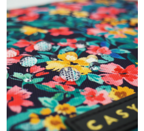 Casyx | SLVS-000023 | Casyx for MacBook | Fits up to size 13 ”/14 " | Sleeve | Canvas Flowers Dark | Waterproof