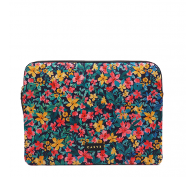 Casyx | SLVS-000023 | Casyx for MacBook | Fits up to size 13 ”/14 " | Sleeve | Canvas Flowers Dark | Waterproof