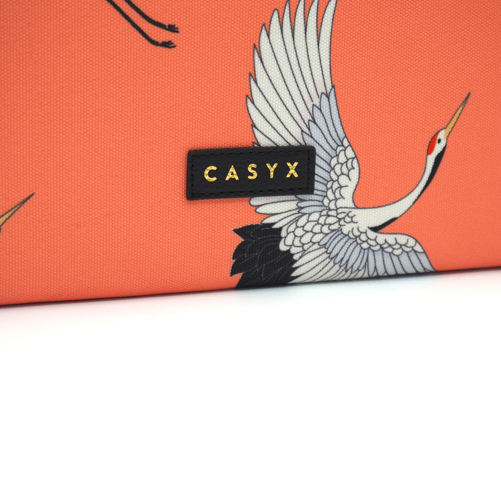Casyx | SLVS-000006 | Casyx for MacBook | Fits up to size 13 ”/14 " | Sleeve | Coral Cranes | Waterproof