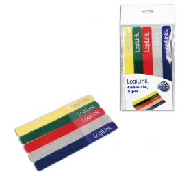 Cable Strap, 180*20mm, 5pcs, 5 colors | Logilink