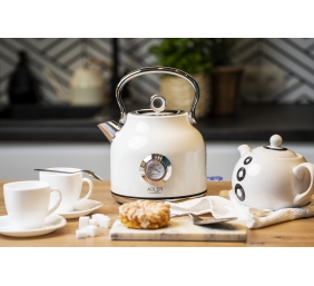 Adler | Kettle with a Thermomete | AD 1346w | Electric | 2200 W | 1.7 L | Stainless steel | 360° rotational base | White